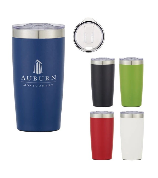 Custom stainless steel travel tumbler with company logo