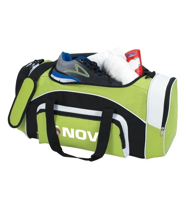 Custom printed duffel bags with company logo